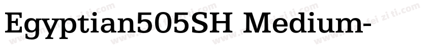 Egyptian505SH Medium字体转换